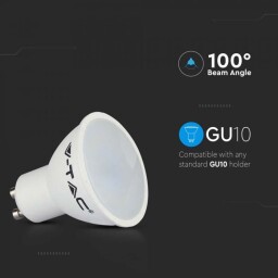 V-TAC LED žiarovka GU10 4,5W SMD 400lm 4000K (211686) VT-1975