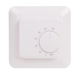 Mechanický termostat RT-824 do krabice , 5-35°C , 2x čidlo (priestor/podlaha) biely
