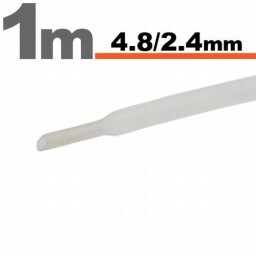 Zmršťovacia hadica 11025T 4,8/2,4mm/1m transparentná bužírka