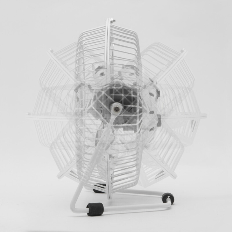 USB Mini stolový ventilátor, biely (51110WH)