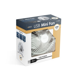 USB Mini stolový ventilátor, biely (51110WH)