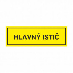 Samolepka č.1 " HLAVNÝ ISTIČ " 105x35mm 