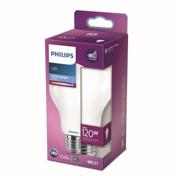 PHILIPS LED žiarovka A67 13W(120W) E27 220-240V FR 6500K 2000lm 1krabičkablister FILAMENT 8718699764555