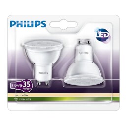 PHILIPS 3,5W (35W) GU10 220-240V 36° 2700K 250lm 2bal.-blister 8718291789970  (pozn.: na ceste cca 100 balení)