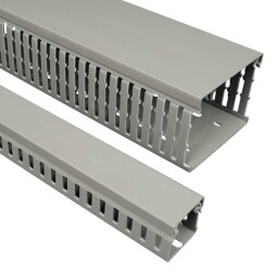 Perforovaný káblový žlab do rozvádzača 25x25mm 2m sivý 001 005 025025 20 17