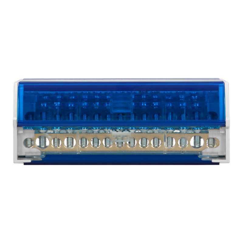 Svorkovnica distribučný blok s krytom na DIN lištu 4-radová (11x 1,5-6mm², 2x 6-16mm², 2x 10-16mm²) ORNO OR-LZ-8202/15