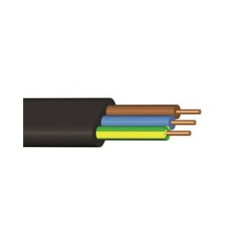 Kábel plochý CYKYLo-J 3x1,5 (CYYpl) 450/750V čierny