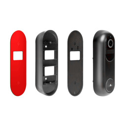 Sada smart (Tuya) Wi-Fi videovrátnika - s akumulátorom,12V - MicroSD, FHD, PIR - čierna 55387BK