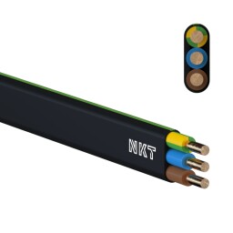 Kábel plochý CYKYLo-J 3x2,5 (CYYpl , YDYp) 450/750V čierny 