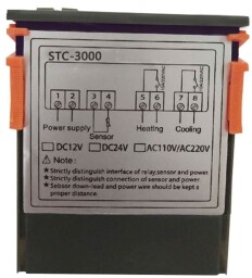 Digitální panelový termostat STC-3000, rozsah -50 ~ +99°C, napájanie 230VAC (M453J)