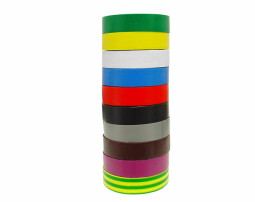 Páska izolačná PVC 15mm x 10m mix farieb (10ks) 211PVC/15×10×­0,13/_DUHA-15