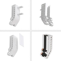 Nástenný držiak- podávač na batérie 10xAA + 10xAAA čierny (balenie neobsahuje bat.)