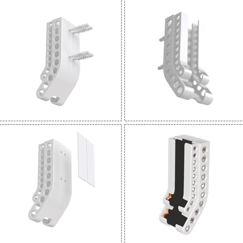 Nástenný držiak- podávač na batérie 10xAA + 10xAAA čierny (balenie neobsahuje bat.)