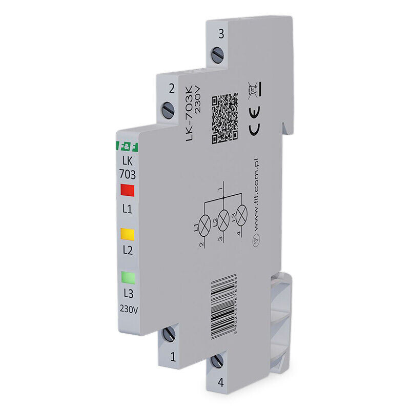 Signálka LK-703K červená/žltá/zelená LED DIN 