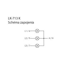 Signálka LK-713K červená/žltá/zelená LED 3x230V DIN