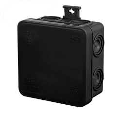 Rozbočovacia krabica E7 0296-02 75x75x39mm čierna