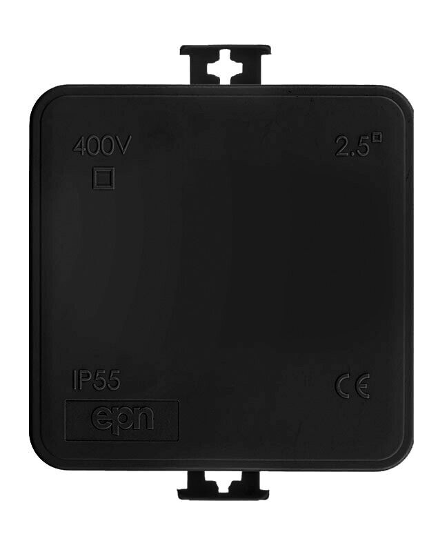 Rozbočovacia krabica E7 0296-02 75x75x39mm čierna