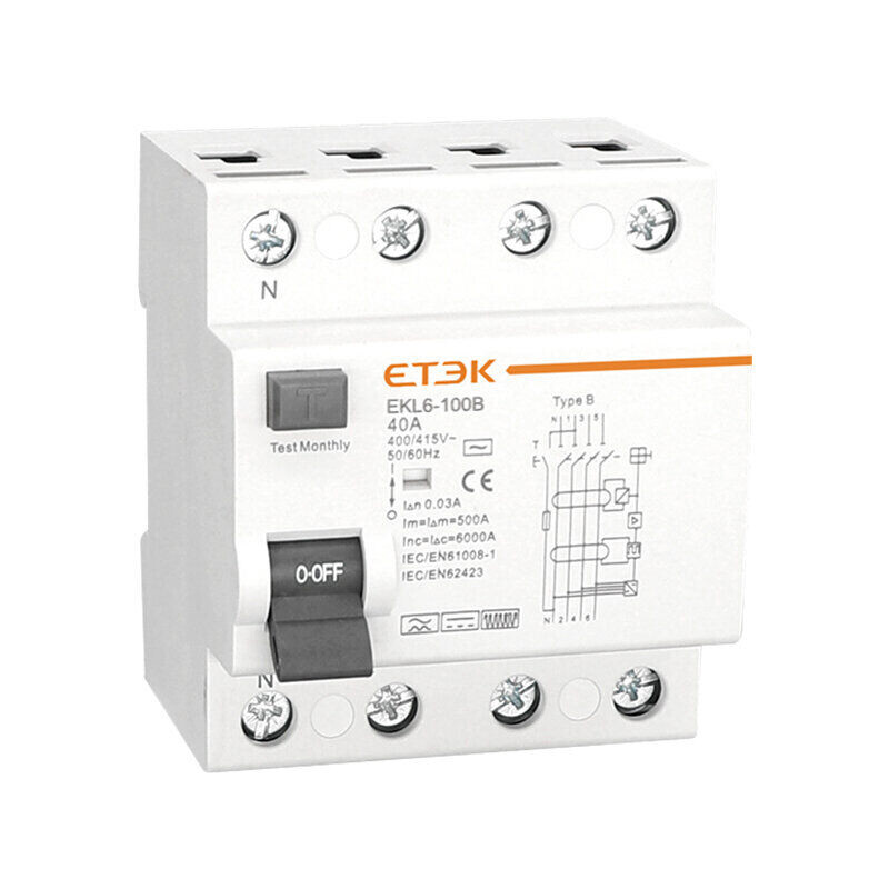 Prúdový chránič ETEK EKL6-100B-3N4030 40A 3P+N 30mA B typ (125411)