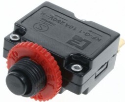 Bimetalový tepelný istič  KF-G-1 AC 10A 250VAC (L200)