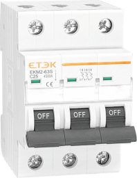 Istič ETEK EKM2-63S-3C20 - 3-pólový C 20A 6kA 105107