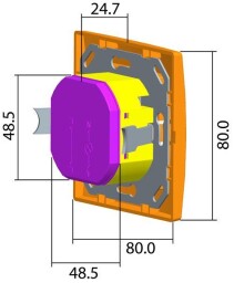 Snímač pohybu (PIR) ST02A do krabice KU68 2vodič (bez "N") T359