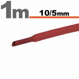 Zmršťovacia hadica 11023P 10/5mm 1m červená bužírka