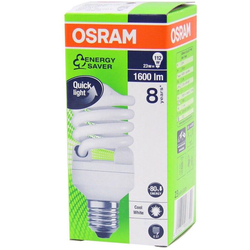 osram kompakt. žiarivka mini twist 23W=112W E27 1600lm 2700K teplá b.