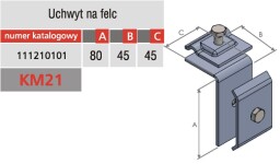 Svorka na falc KM21