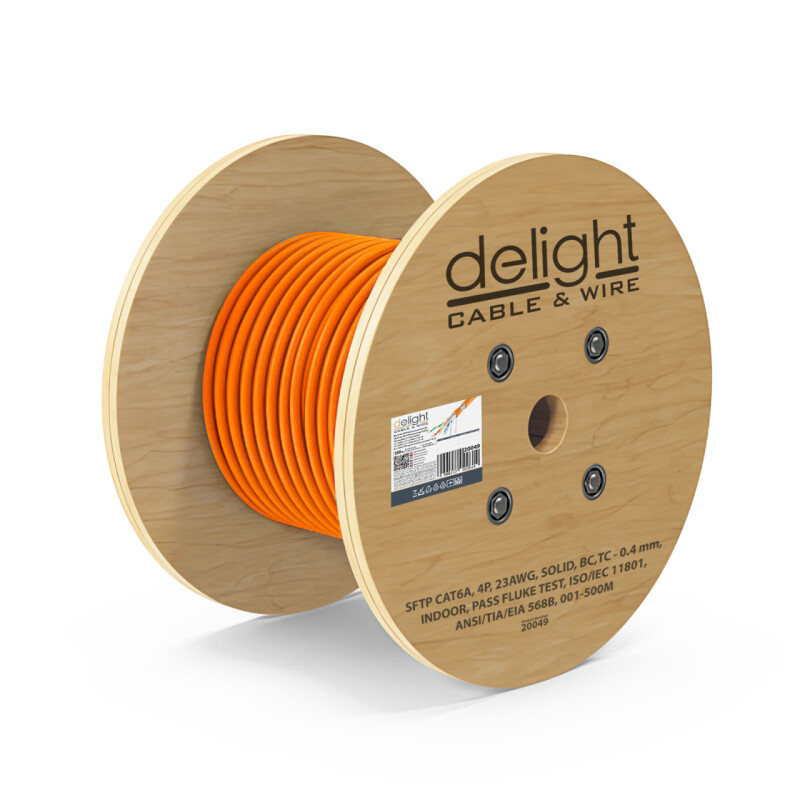 Dátový kábel SFTP Cat.6A BC - 4P 23AWG SOLID - Fluke pass 20049