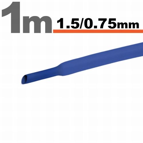Zmršťovacia hadica 11019K 1,5/0,75mm 1m modrá bužírka