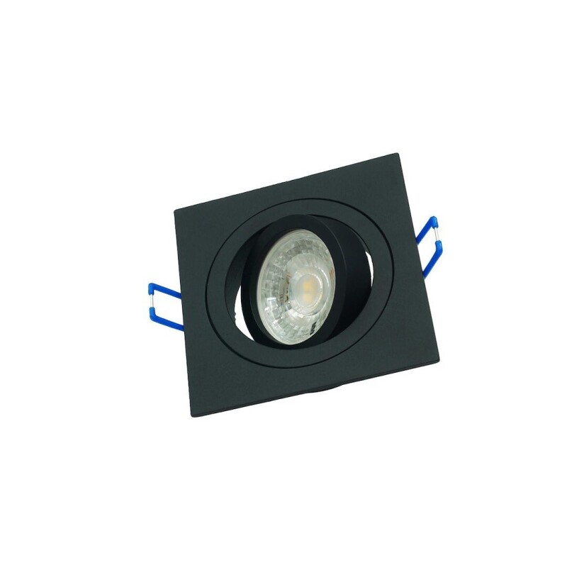 Bodové svietidlo podhladové ID-1017 AURIGA výklopné GU10/LED10W (štvorec) čierne