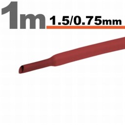 Zmršťovacia hadica 11019P 1,5/0,75mm 1m červená bužírka
