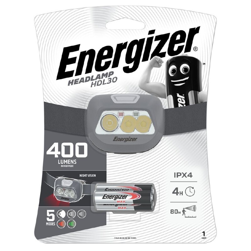 Energizer čelovka HDL30 400lm 3xAAA E303835900 (EAN: 7638900444292)