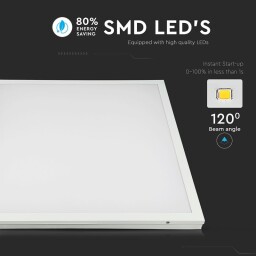 V-TAC LED panel 25W 600x600mm 4000lm 2v1 (zapustený/prisadený) 4000K vr.zdroja EVOLUTION 6PCS/PACK (6601) VT-6125