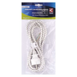 Opradená flexo šnúra S00003 - 3x0,75mm2 , 2,4m , k žehličke (2435724032)