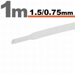 Zmršťovacia hadica 11019W 1,5/0,75mm 1m biela bužírka