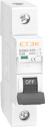 Istič ETEK EKM2-63S-1B02 - 1-pólový B 2A 6kA