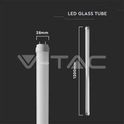 LED trubica T8 18W 120cm G13 sklo 4000K 25ks/Box V-TAC (2982) VT-1221