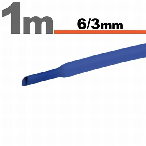 Zmršťovacia hadica 11022K 6/3mm 1m modrá bužírka