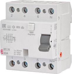 Prúdový chránič EFI6-P4 A 63/0.03 002061663 6kA
