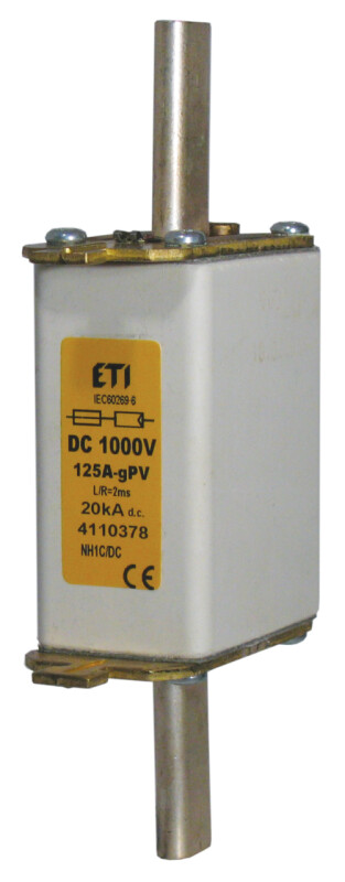 Poistka nožová ETI 004110377 NH1 gPV 100A/1000V DC pre fotovoltaické aplikácie