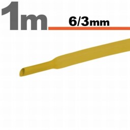 Zmršťovacia hadica 11022S 6/3mm 1m žltá bužírka