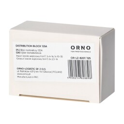 Rozbočovacia svorkovnica OR-LZ-8207/125 blok 1P 125A (vstup 1x16mm² a 1x35mm²  / výstup 6x 16 mm²)
