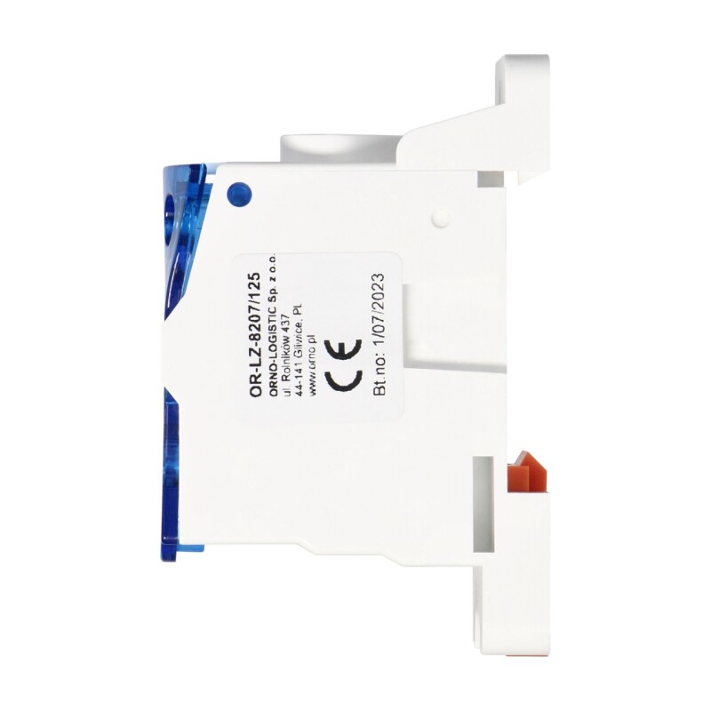 Rozbočovacia svorkovnica OR-LZ-8207/125 blok 1P 125A (vstup 1x16mm² a 1x35mm²  / výstup 6x 16 mm²)