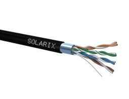 Dátový kábel SXKD-5E-FTP-PE, CAT5E FTP PE Fca exteriérový SOLARIX 27655192 (predaj 305m/box)