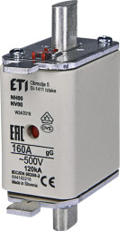 Poistka nožová Eti 004183204 NV0 gL-gG KOMBI 500V 10A