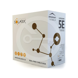 Kabel licna Solarix CAT5E FTP PVC šedý 305m/box SXKL-5E-FTP-PVC-GY , 27800401