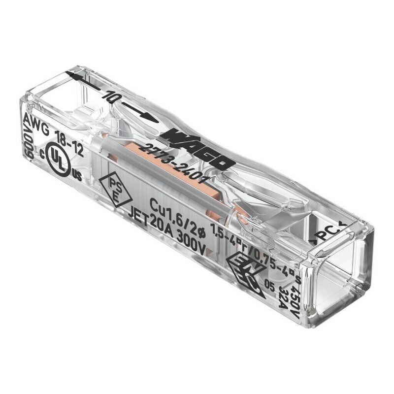 Bezskrutková svorka 2773-2401 priama (2x 0,75-4mm²) WAGO