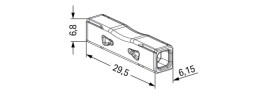 Bezskrutková svorka 2773-2401 priama (2x 0,75-4mm²) WAGO