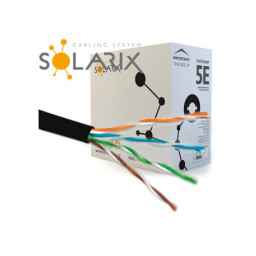 Instalační kabel Solarix CAT5E UTP PE Fca venkovní 305m/box SXKD-5E-UTP-PE , 27655191